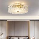 Snowflake Round Glass Ceiling Lamp