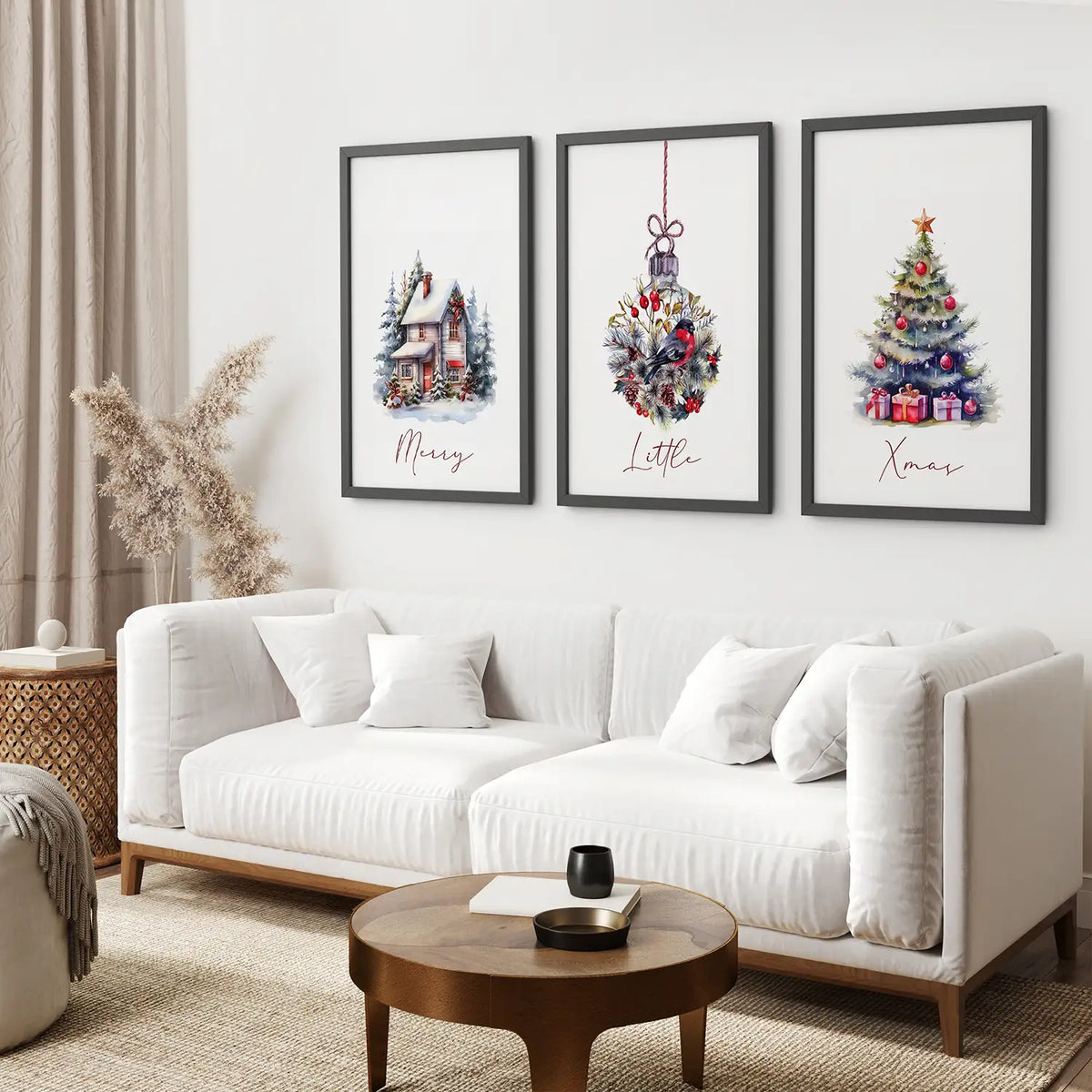Painting Snowy Christmas Tree Nursery Wall Art, photo 6 of 9