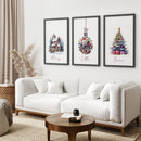 Painting Snowy Christmas Tree Nursery Wall Art by Wall Art Set