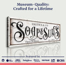 Personalized Soap And Suds Laundry Sign