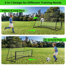 2-in-1 Portable Soccer Rebounder Net with Carrying Bag by LJGDeals