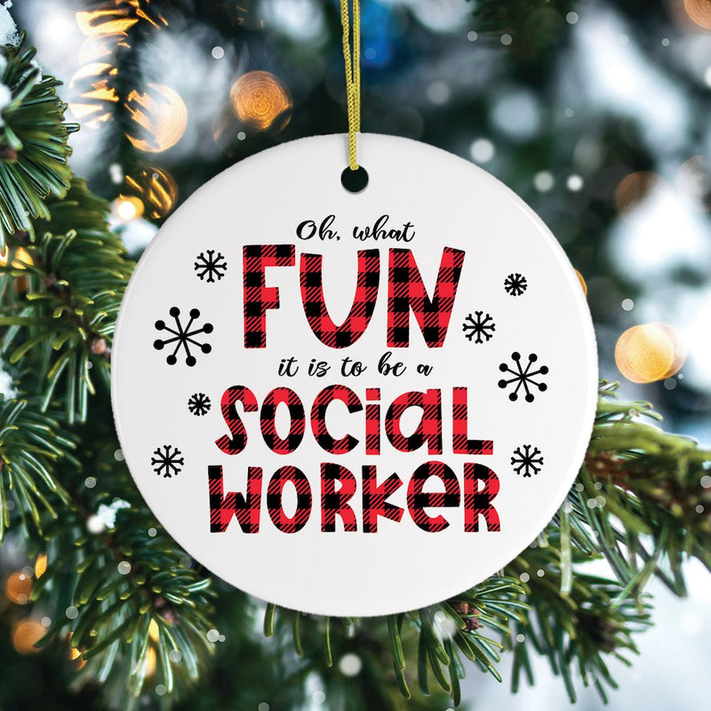 Social Worker Christmas Ornament