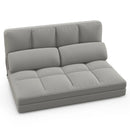 Floor Sofa Bed with 6 Positions Adjustable Backrest Skin-friendly Velvet Cover by LJGDeals
