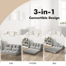 Floor Sofa Bed with 6 Positions Adjustable Backrest Skin-friendly Velvet Cover by LJGDeals