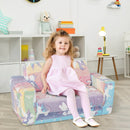 2-in-1 Flip Out Kids Sofa Chair with Detachable Flannel Fabric Cover and Glowing Patterns-Color by LJGDeals