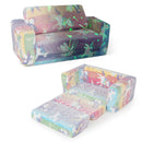 2-in-1 Flip Out Kids Sofa Chair with Detachable Flannel Fabric Cover and Glowing Patterns-Color by LJGDeals
