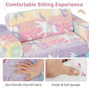 2-in-1 Flip Out Kids Sofa Chair with Detachable Flannel Fabric Cover and Glowing Patterns-Color by LJGDeals