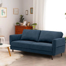 72 Inch Small Fabric Loveseat Sofa Couch with Wood Legs by LJGDeals