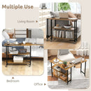 360° Rotating Sofa Side Table with 2-Tier Storage Shelves by LJGDeals
