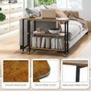 360° Rotating Sofa Side Table with 2-Tier Storage Shelves by LJGDeals