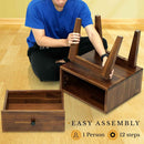 Acacia Sofia 1-Drawer Solid Wood Nightstand for Stylish Storage