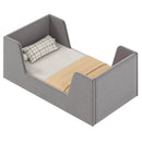 Soft Velvet Fabric Toddler Bed Frame with Safety Rails by LJGDeals