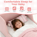 Soft Velvet Fabric Toddler Bed Frame with Safety Rails by LJGDeals