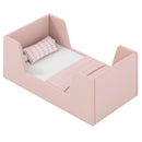 Soft Velvet Fabric Toddler Bed Frame with Safety Rails by LJGDeals