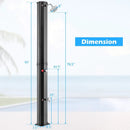 7.5 Feet 15.9 Gallon Solar Heated Outdoor Shower with Shower Head-Black by LJGDeals