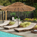 10 Feet Hawaiian Style Solar Lighted Thatched Tiki Patio Umbrella by LJGDeals