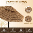 10 Feet Hawaiian Style Solar Lighted Thatched Tiki Patio Umbrella by LJGDeals