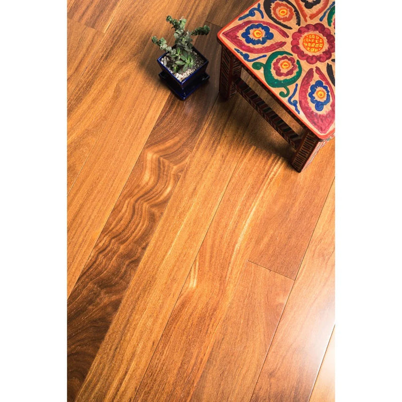 Brazilian Teak Smooth Solid Hardwood 3/4" x 5" Premiere Cumaru Flooring - Natural