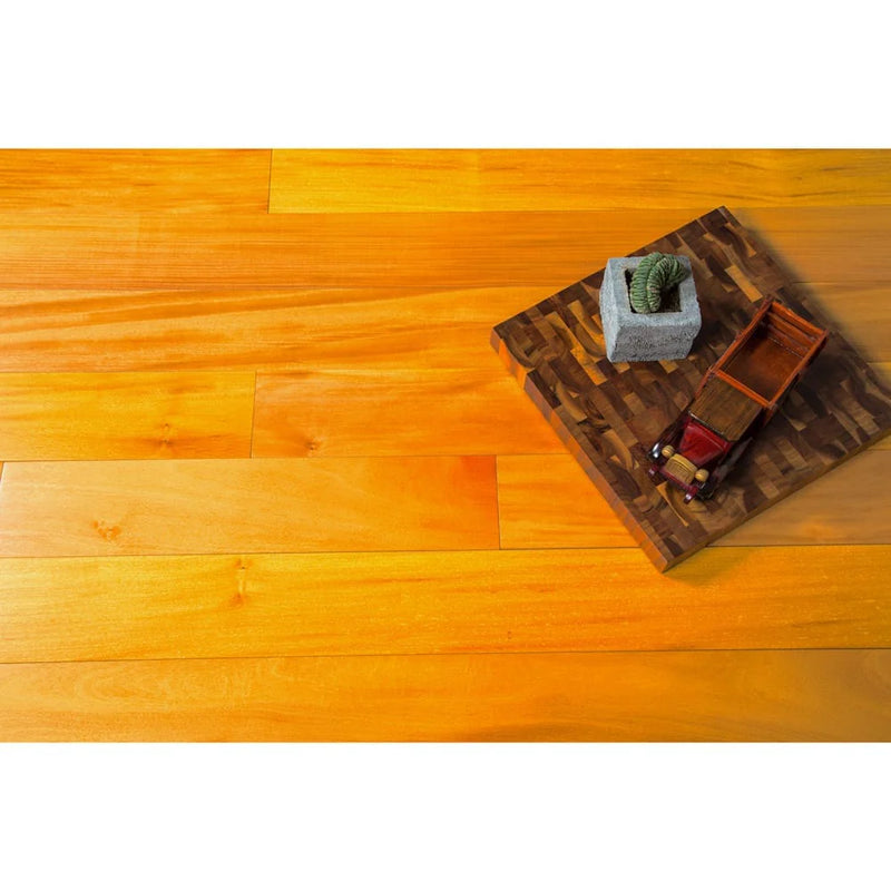 Golden Teak Smooth Solid Hardwood 3/4" x 3.25" Premiere Garapa Flooring - Natural