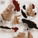 3D Solid Wooden World Map