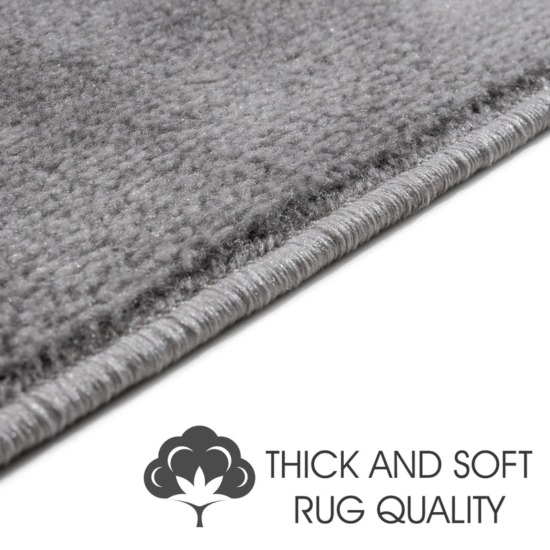 Stair Treads Rug 9"x28" Solid Collection | Gray
