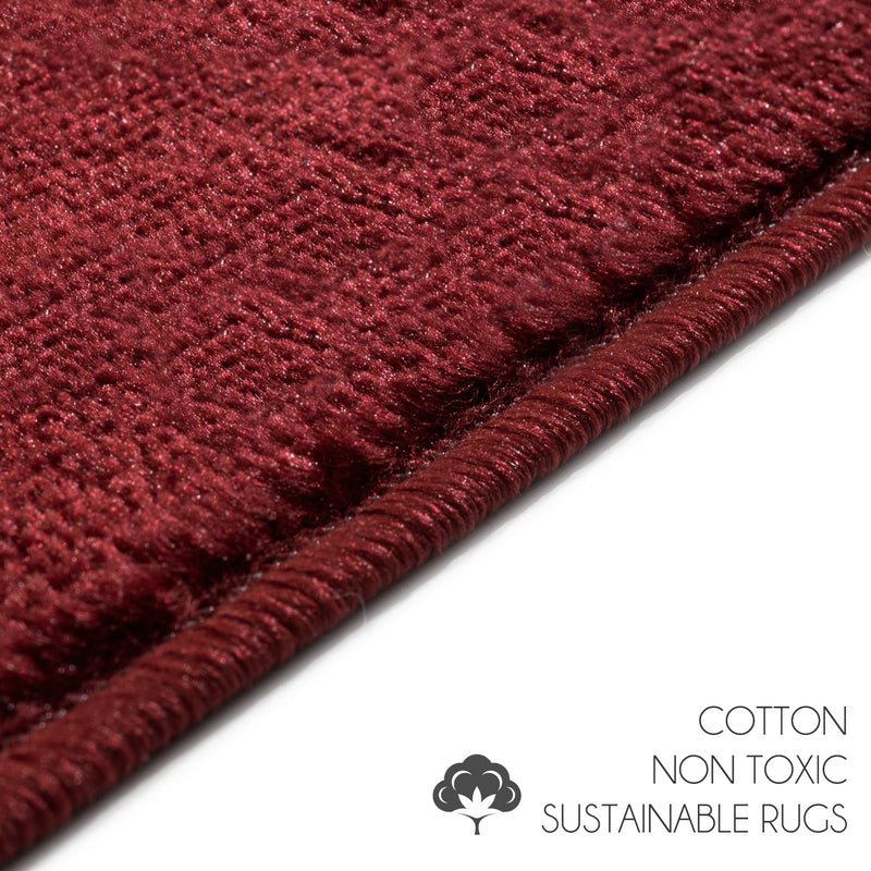 Stair Treads Rug 9"x28" Solid Collection | Red