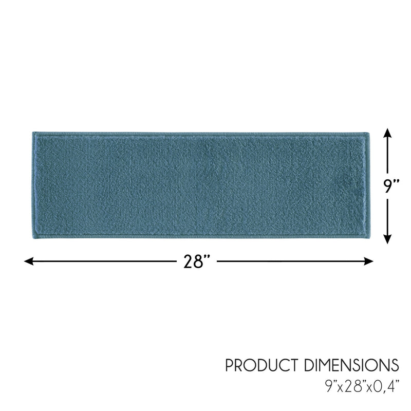 Stair Treads Rug 9"x28" Solid Collection | Teal