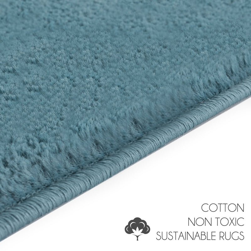 Stair Treads Rug 9"x28" Solid Collection | Teal