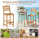 Acacia Wood Bar Stools with Curved Backrest - 400 LBS Capacity by LJGDeals