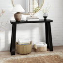 Solid Rubber Wood Console Table 43inch Narrow Entryway Table with Thick Tabletop and Stable Base by LJGDeals