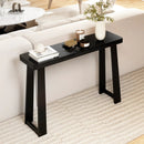Solid Rubber Wood Console Table 43inch Narrow Entryway Table with Thick Tabletop and Stable Base by LJGDeals
