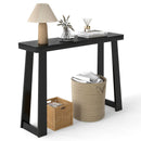 Solid Rubber Wood Console Table 43inch Narrow Entryway Table with Thick Tabletop and Stable Base by LJGDeals