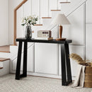Solid Rubber Wood Console Table 43inch Narrow Entryway Table with Thick Tabletop and Stable Base by LJGDeals