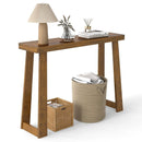 Solid Rubber Wood Console Table 43inch Narrow Entryway Table with Thick Tabletop and Stable Base by LJGDeals