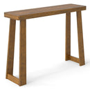 Solid Rubber Wood Console Table 43inch Narrow Entryway Table with Thick Tabletop and Stable Base by LJGDeals
