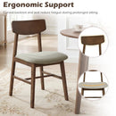Solid Rubber Wood Dining Chairs Set of 4 with Curved Backrest by LJGDeals