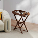 Solid Teak Wood Tray Table with Removable Tray Top for Patio and Garden by LJGDeals
