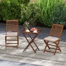 Solid Teak Wood Tray Table with Removable Tray Top for Patio and Garden by LJGDeals