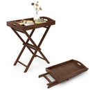 Solid Teak Wood Tray Table with Removable Tray Top for Patio and Garden by LJGDeals