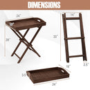 Solid Teak Wood Tray Table with Removable Tray Top for Patio and Garden by LJGDeals