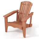 Solid Wood Adirondack Chair with High Backrest and Wide Armrests by LJGDeals