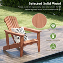 Solid Wood Adirondack Chair with High Backrest and Wide Armrests by LJGDeals