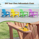 Solid Wood Adirondack Chair with High Backrest and Wide Armrests by LJGDeals