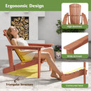 Solid Wood Adirondack Chair with High Backrest and Wide Armrests by LJGDeals