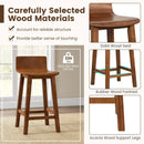 Wood Bar Stools Set of 2 with Solid Back and Seat by LJGDeals
