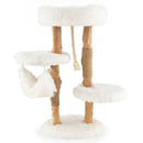 Solid Wood Cat Tower with Jute Scratching Posts and Hanging Rope for Indoor Cats by LJGDeals