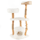 Solid Wood Cat Tower with Top Cattail Basket Cat Bed by LJGDeals