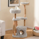 Solid Wood Cat Tower with Top Cattail Basket Cat Bed by LJGDeals