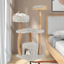 Solid Wood Cat Tower with Top Cattail Basket Cat Bed by LJGDeals