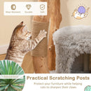 Solid Wood Cat Tower with Top Cattail Basket Cat Bed by LJGDeals